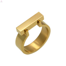 Fashion Personalized Simple Stainless Steel Bar Inox Ring